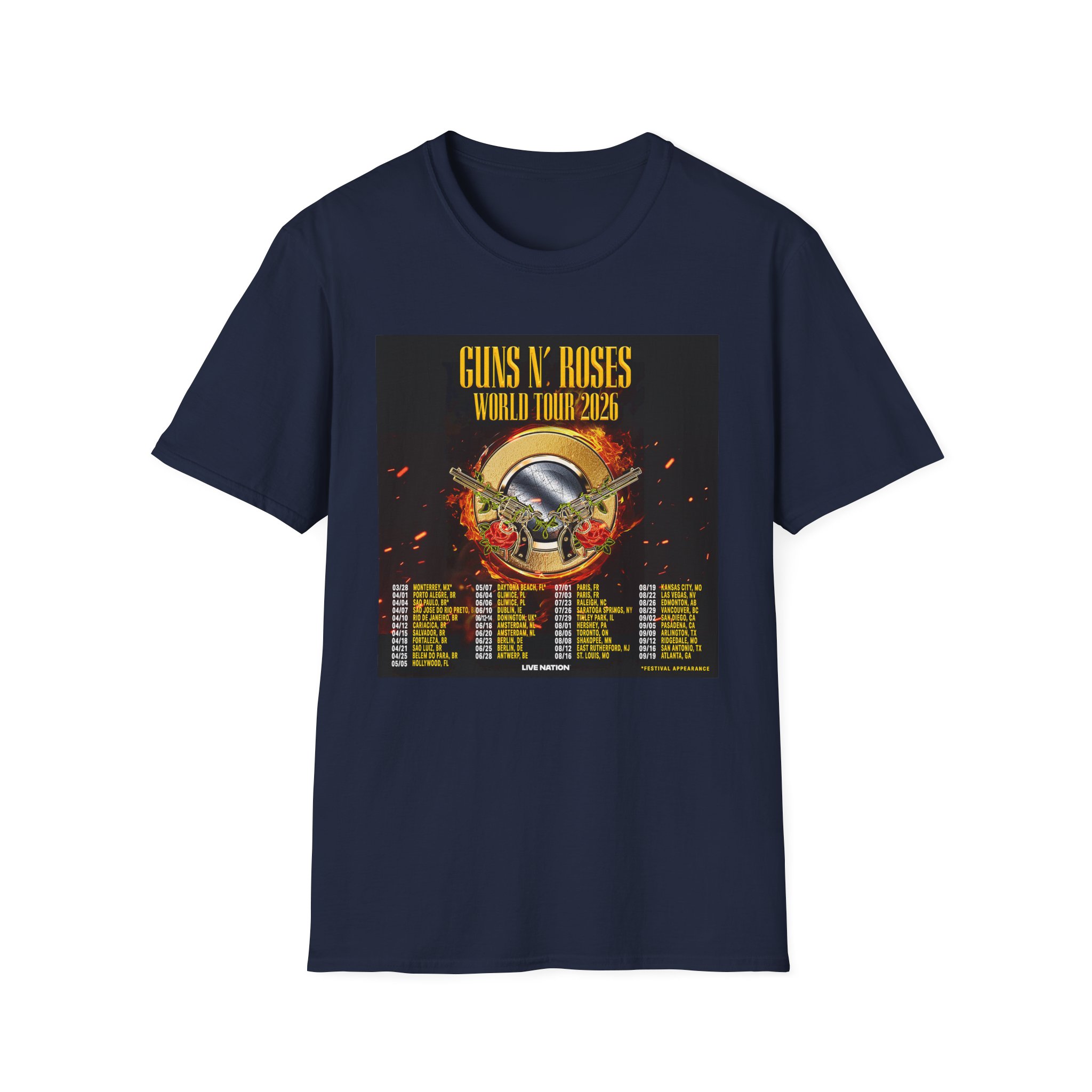 Guns N Roses World Tour 2026 Shirt - Image 5