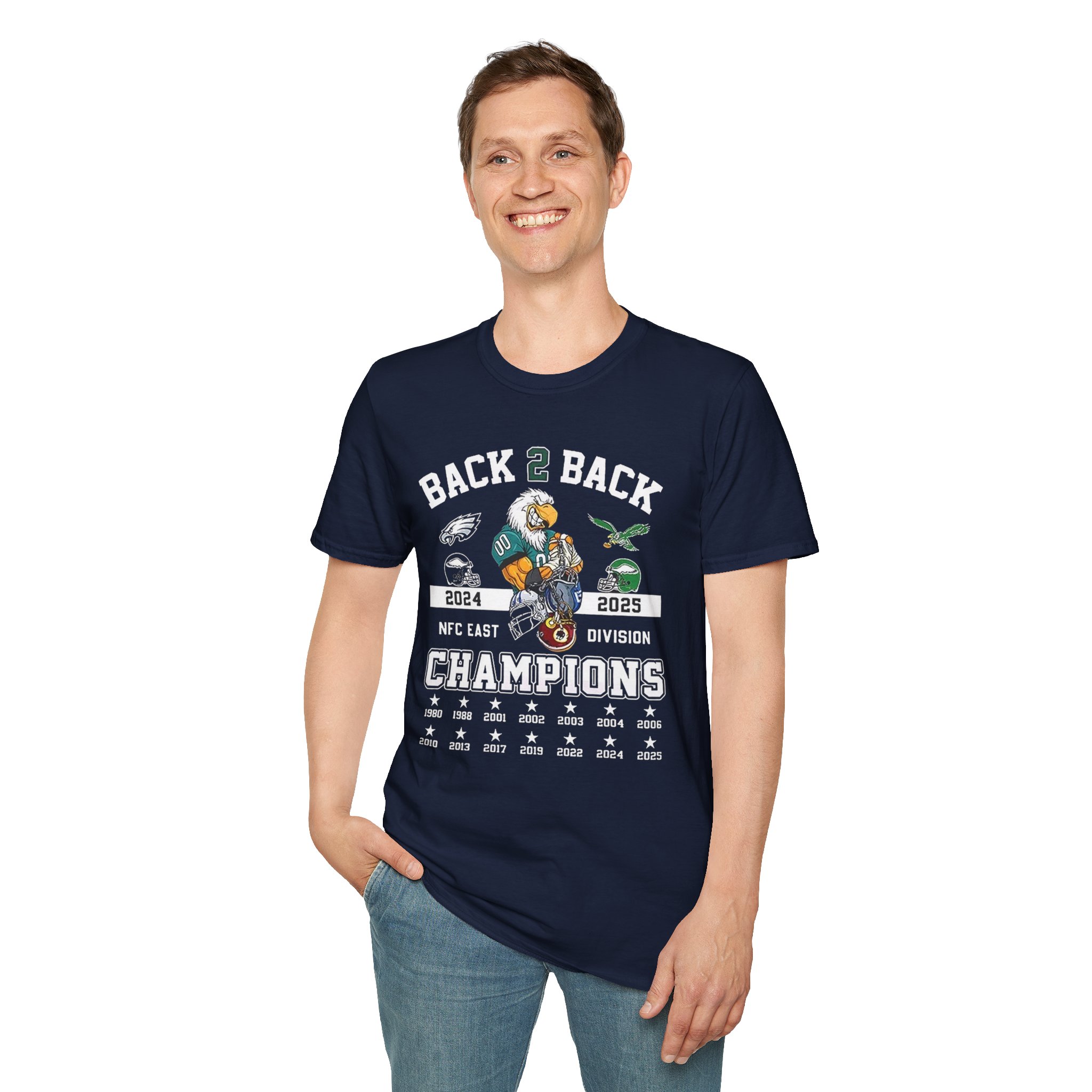 Philadelphia Eagles Back To Back East Division Champions 2025 Shirt - Image 6