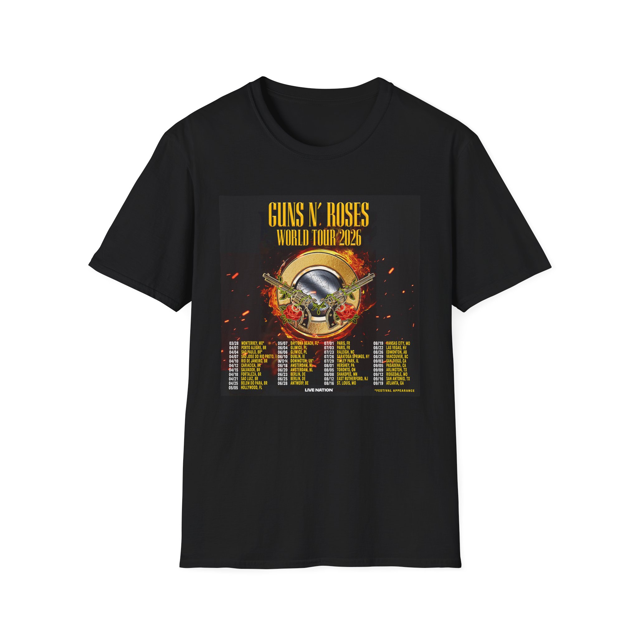 Guns N Roses World Tour 2026 Shirt