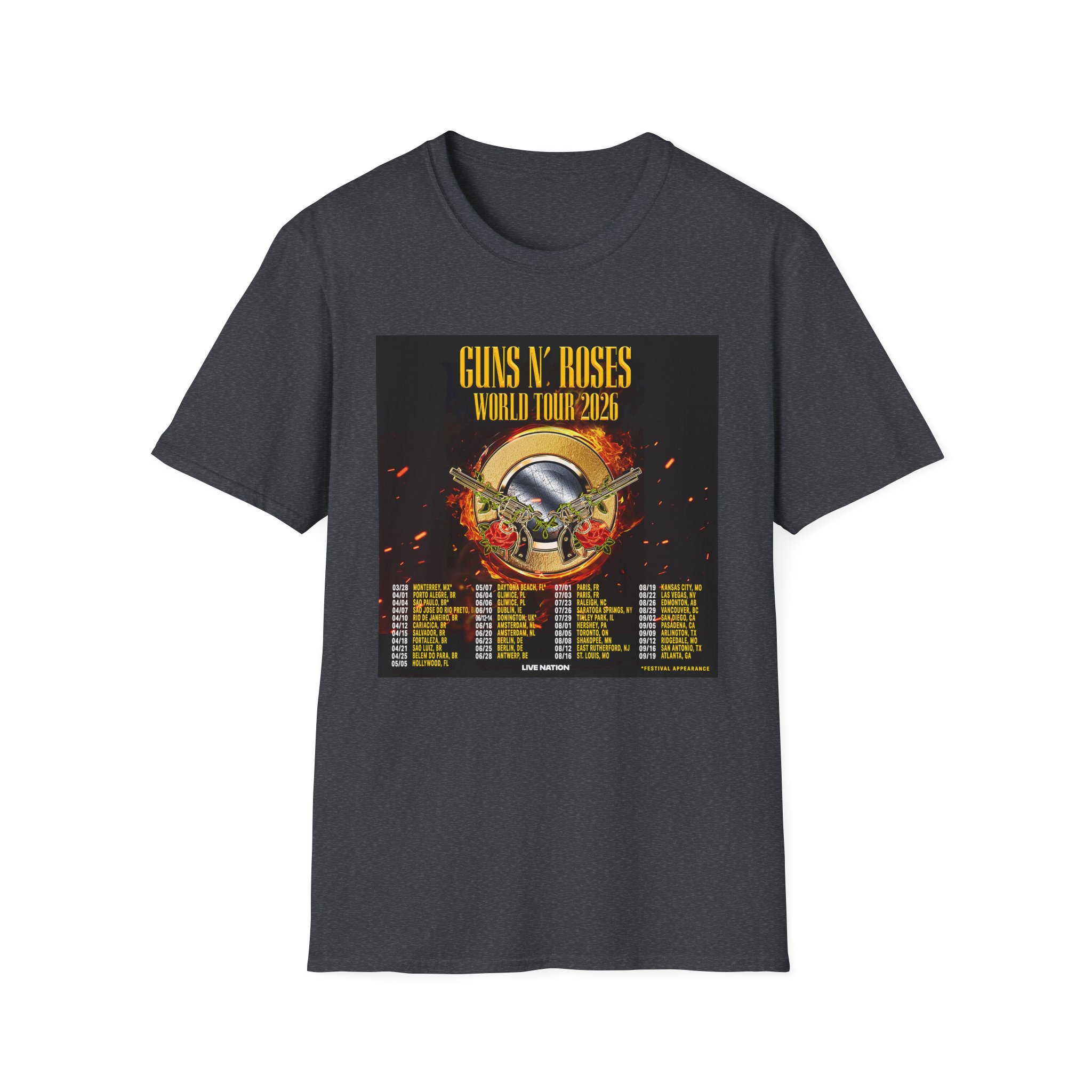 Guns N Roses World Tour 2026 Shirt - Image 4