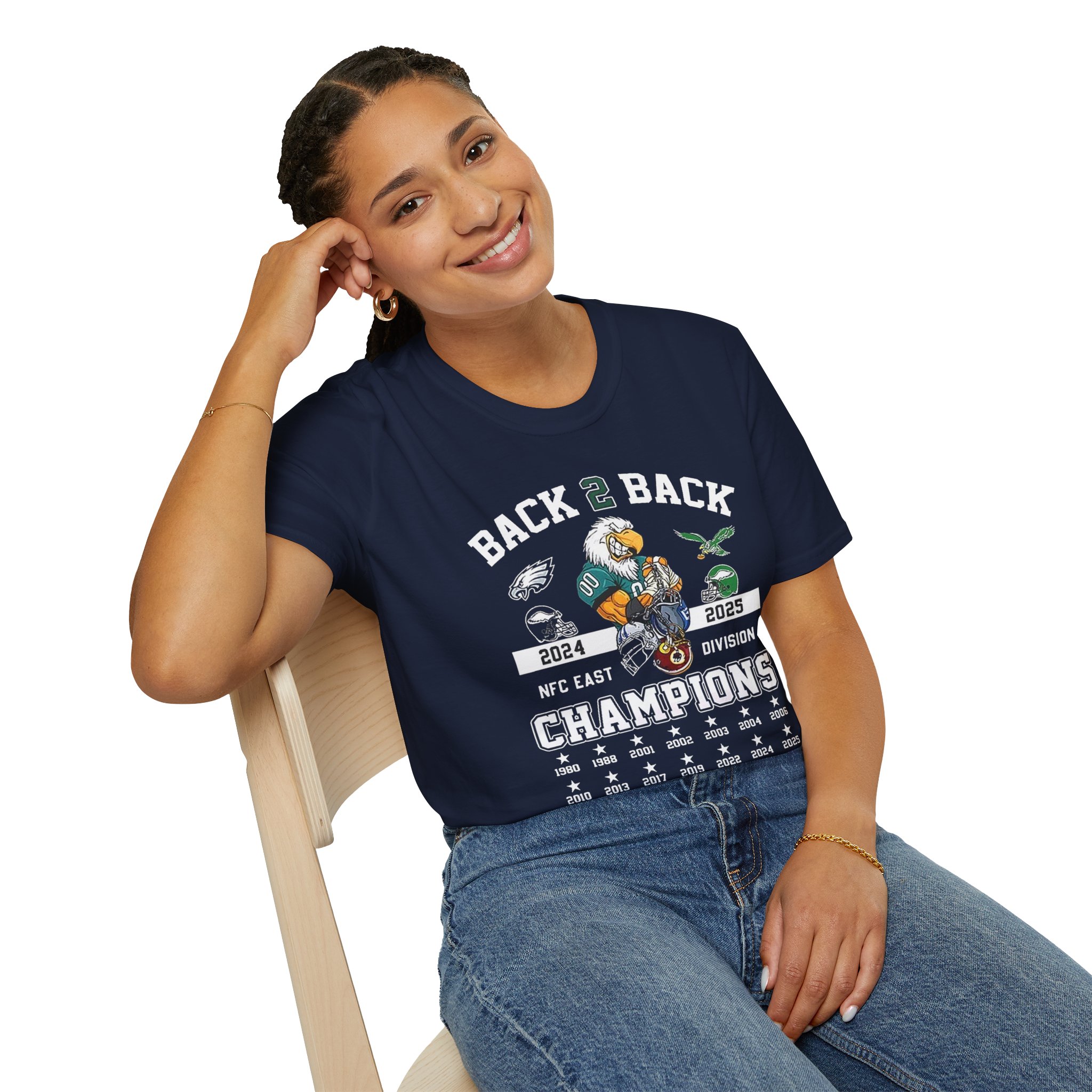 Philadelphia Eagles Back To Back East Division Champions 2025 Shirt - Image 7
