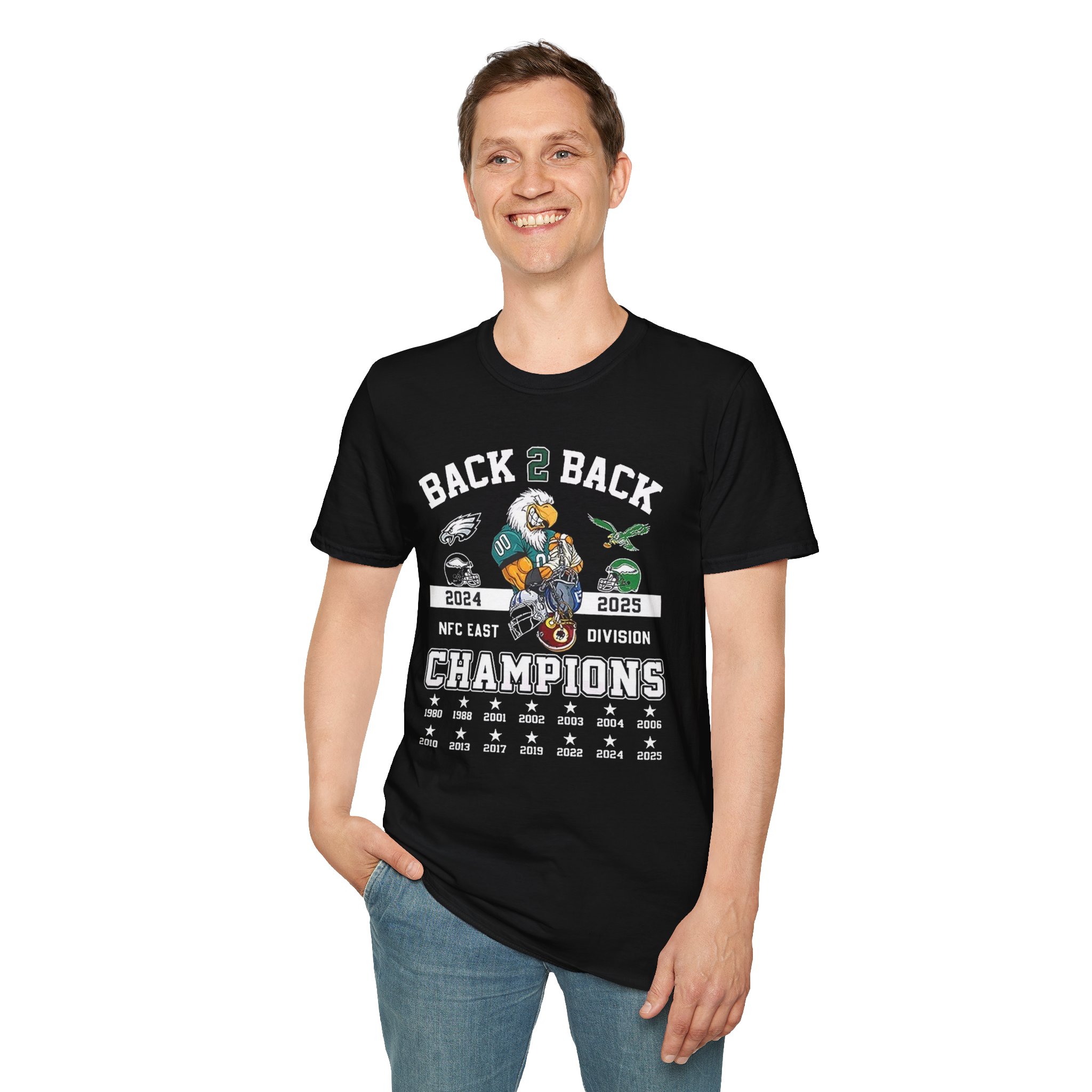Philadelphia Eagles Back To Back East Division Champions 2025 Shirt - Image 2