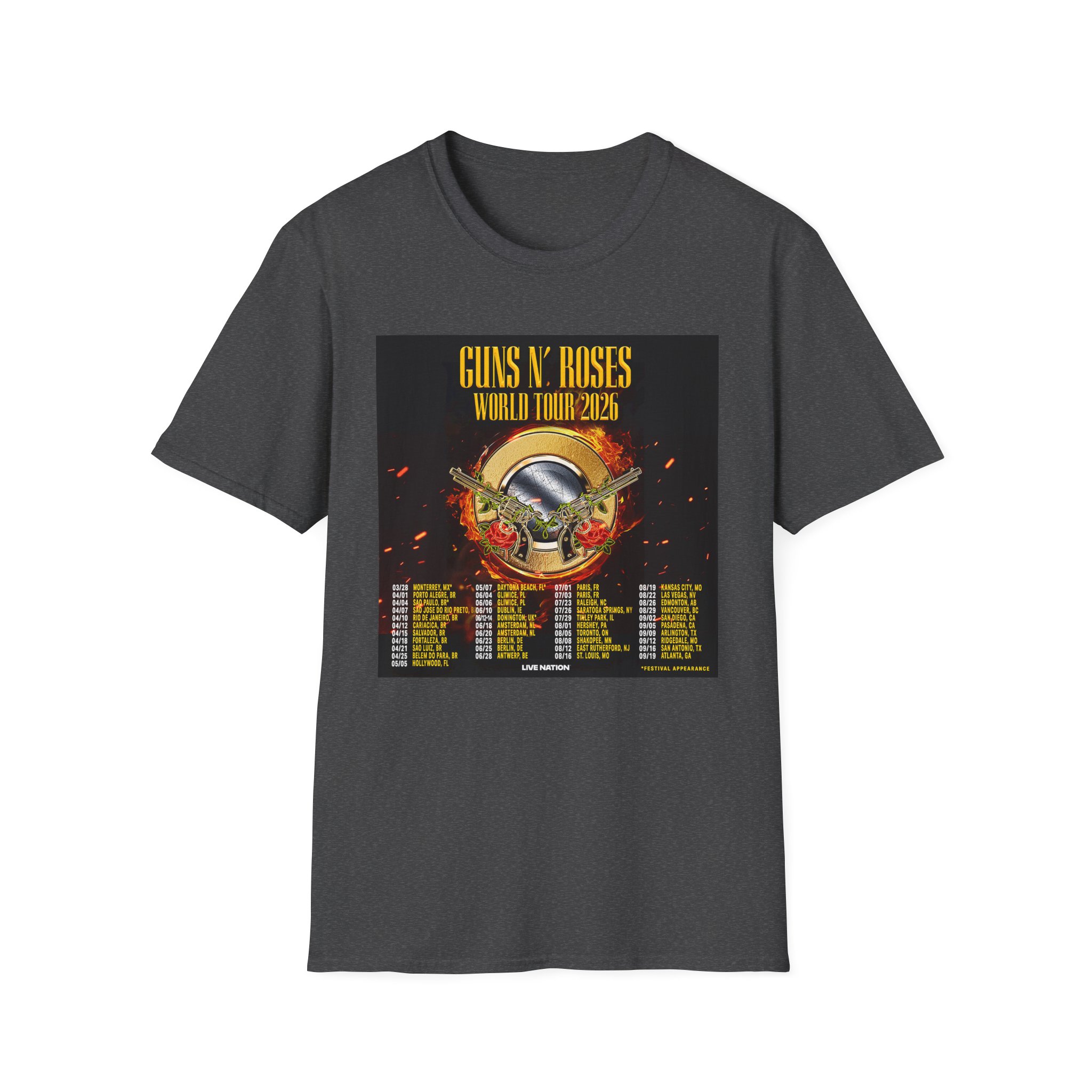 Guns N Roses World Tour 2026 Shirt - Image 3